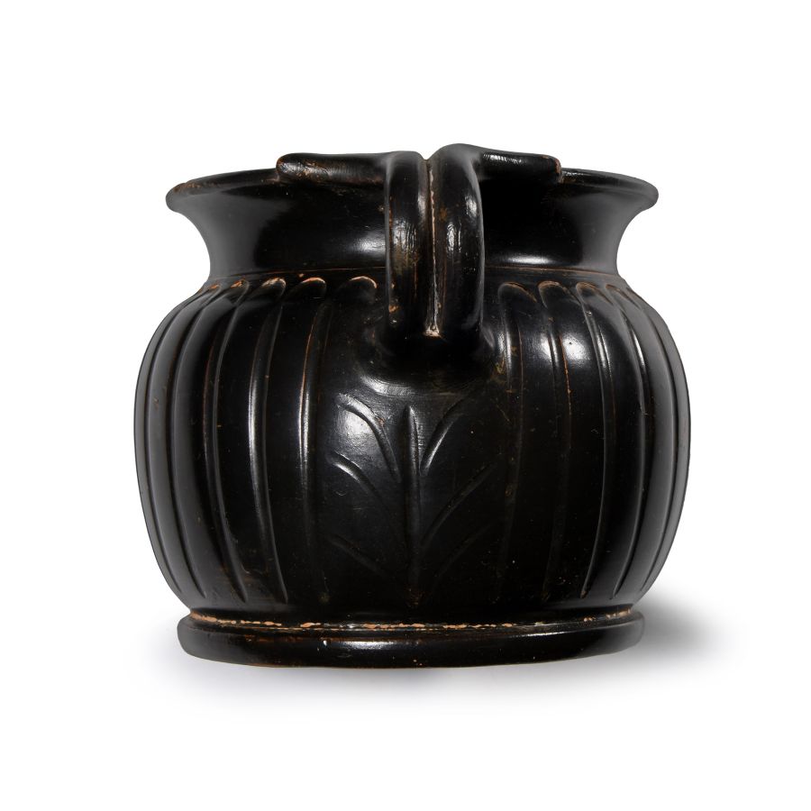 Greek Black-Glazed Ribbed Cup