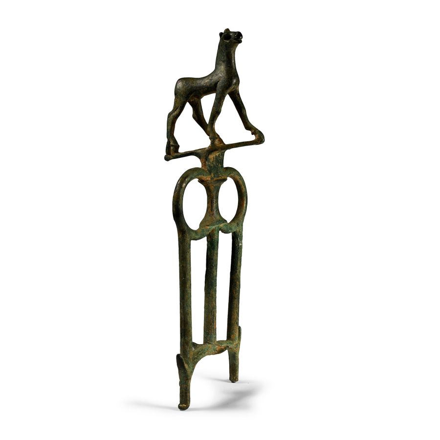 Mesopotamian Copper Double Rein Guide for a Chariot