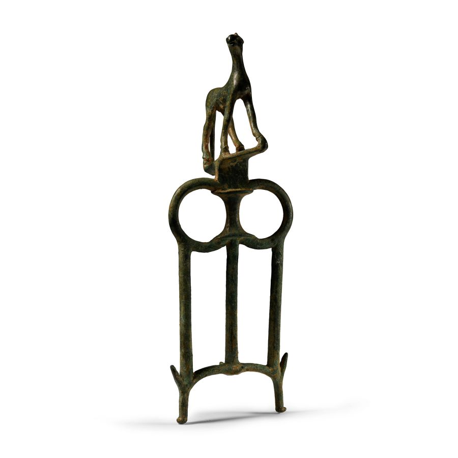 Mesopotamian Copper Double Rein Guide for a Chariot