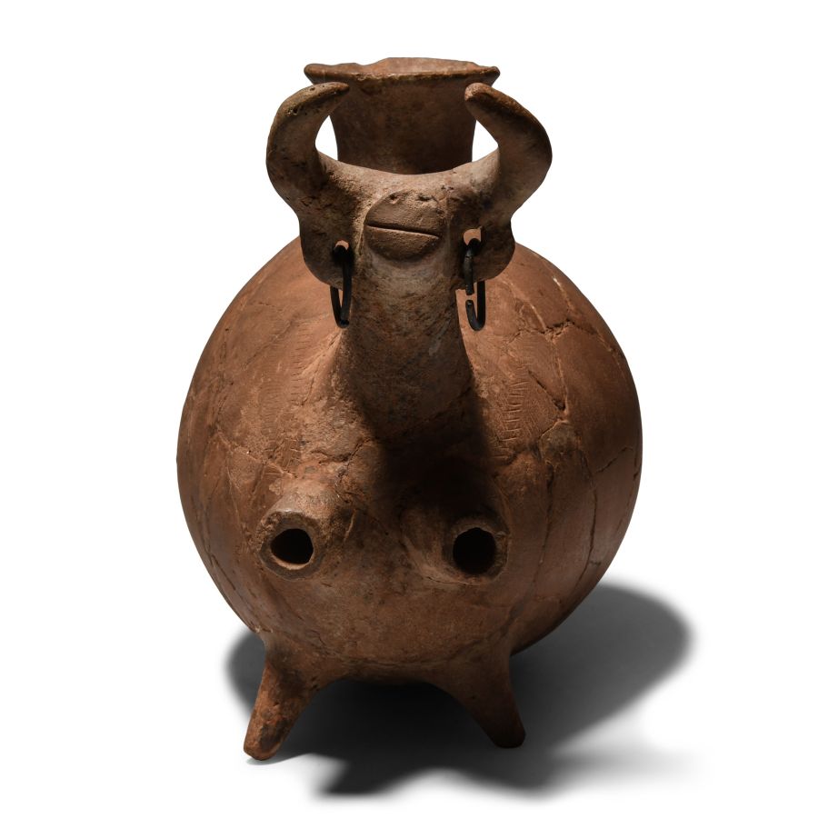 Amlash Horned Terracotta Rhyton