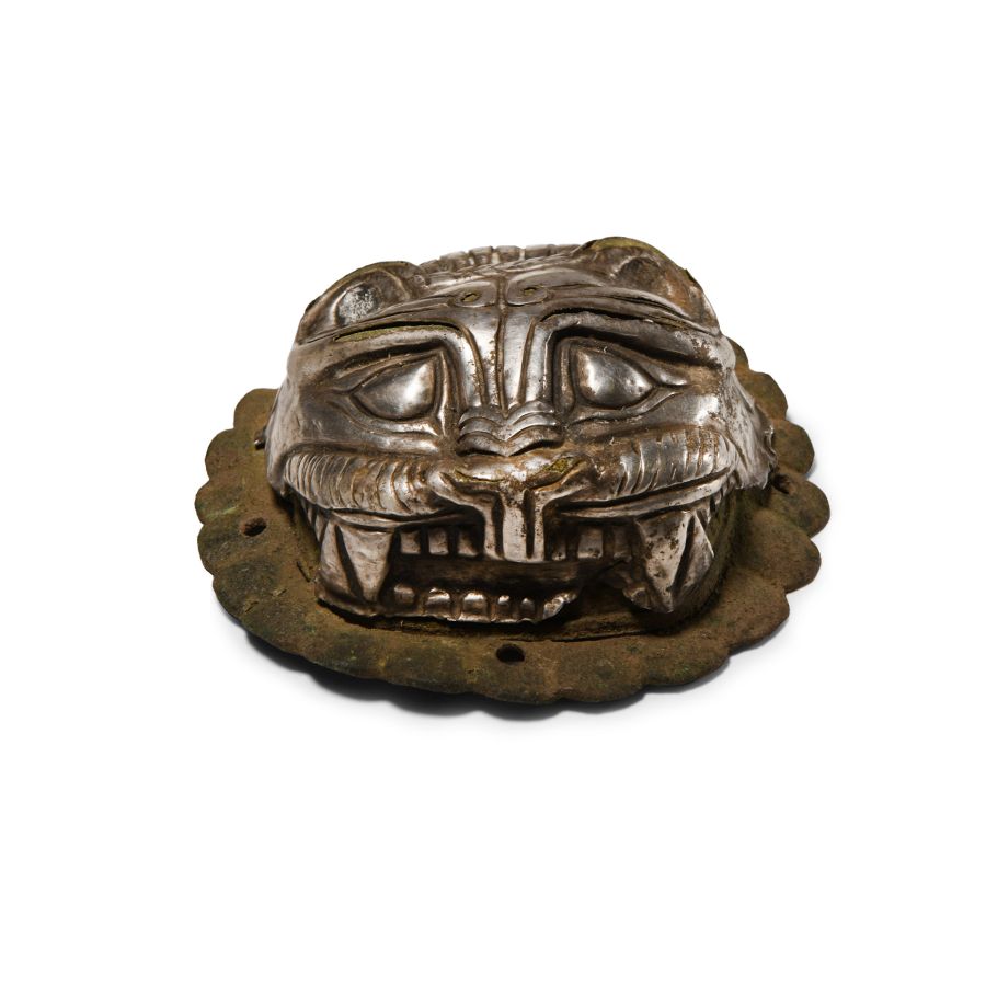 Pre-Achaemenid Silver Clad Lion Shield Boss