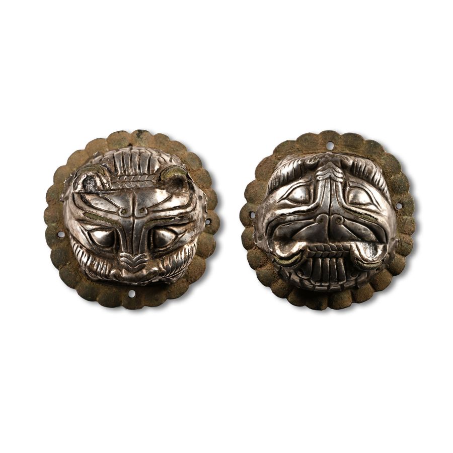 Pre-Achaemenid Silver Clad Lion Shield Boss