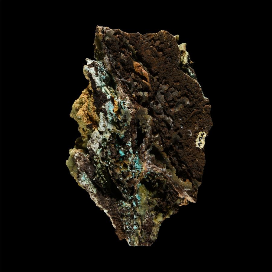 Natural History - Historic 'Laurium, Greece' Rosasite with Azurite and Smithsonite Mineral Specimen