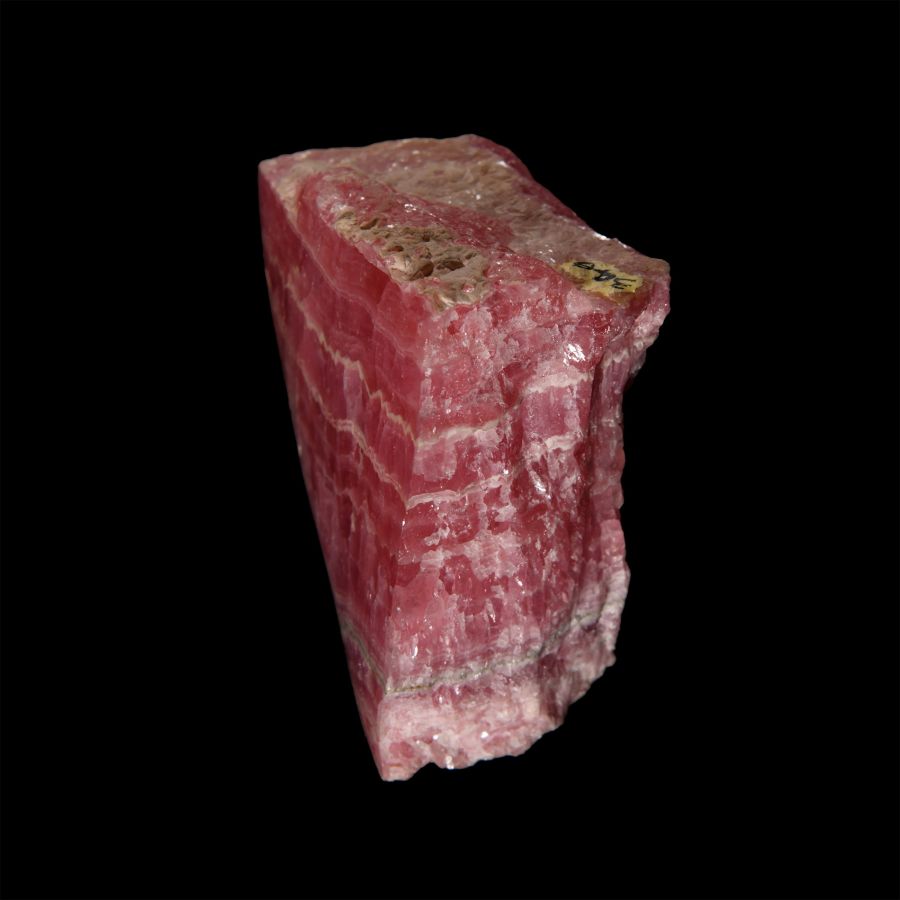 Natural History - Historic 'Argentina' Polished Rhodochrosite Mineral Specimen