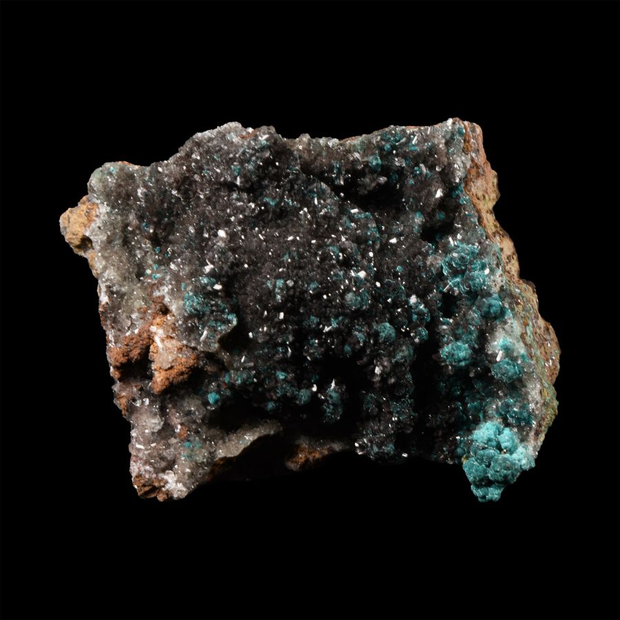 Natural History - Historic Kolwesite and Rosasite on Hemimorphite Mineral Specimen