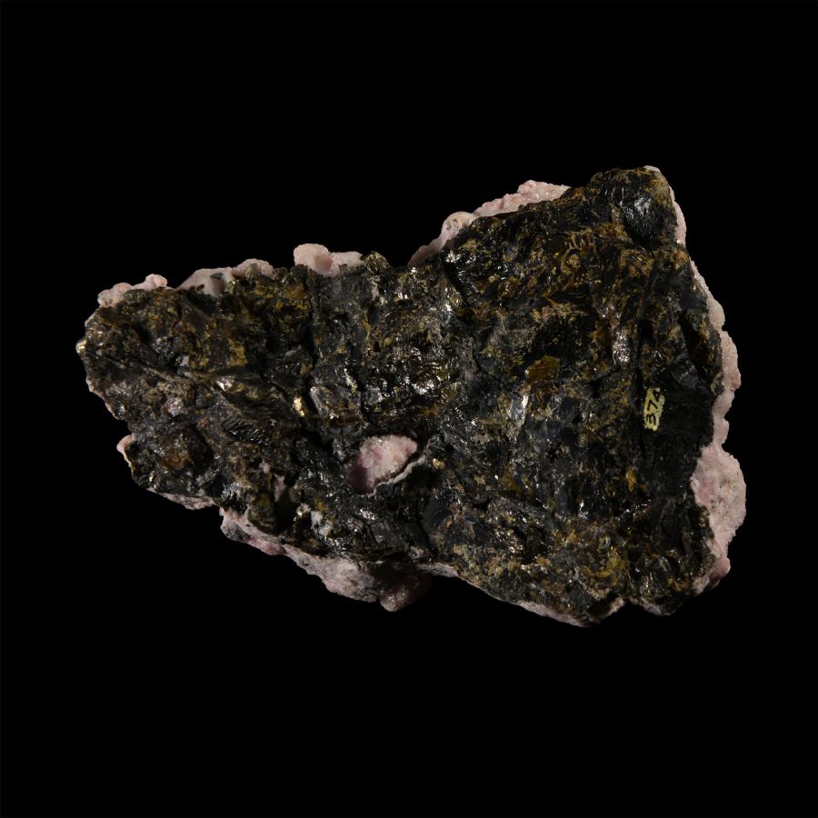 Natural History - Historic 'Peru' Rhodochrosite and Quartz Mineral Specimen