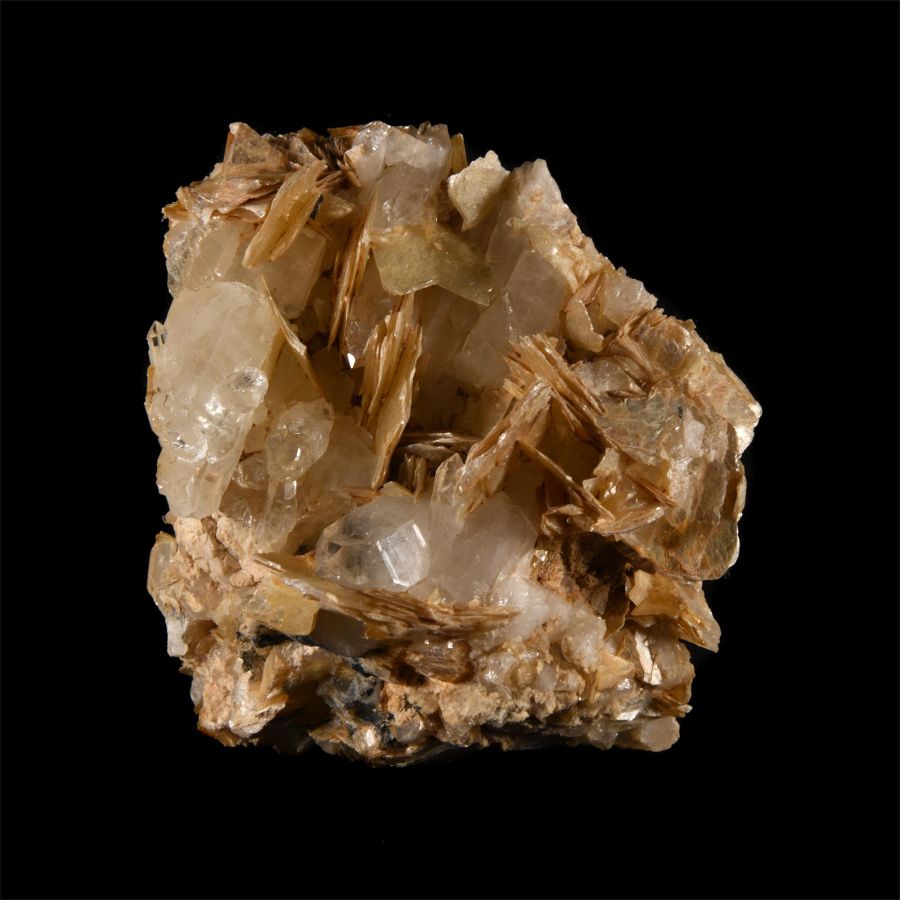 Natural History - Historic 'Brazil' Muscovite with Quartz Crystal Specimen