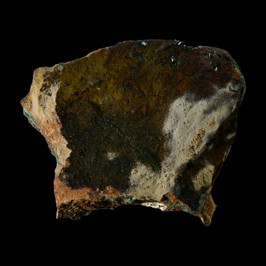 Natural History - Historic 'Copiapo, Chile' Atacamite on Chrysocolla Mineral Specimen