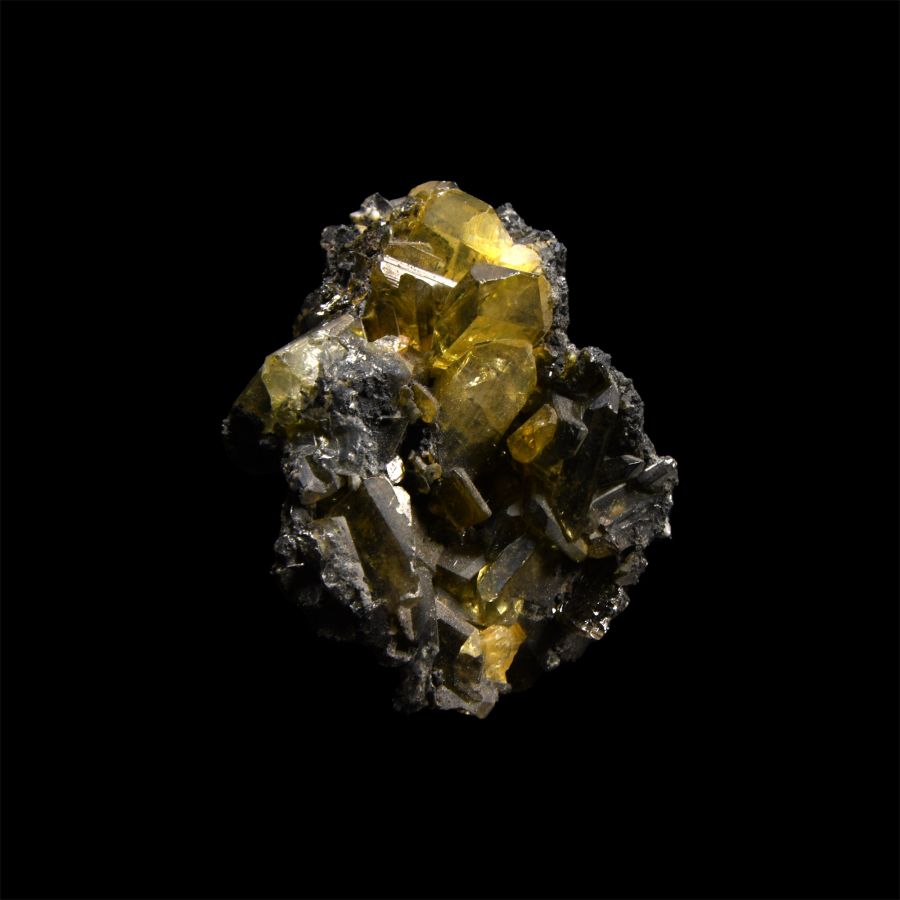 Natural History - Historic 'Toussilte, Morocco' Anglesite Crystals on Galena Mineral Specimen