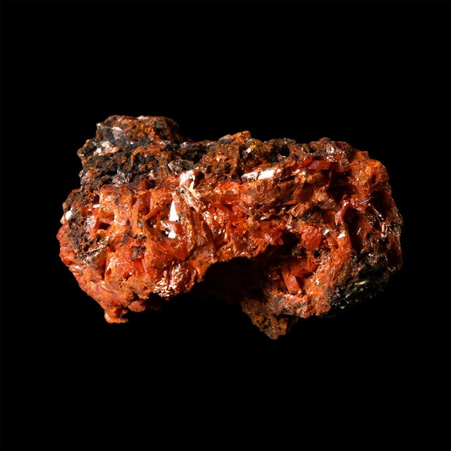 Natural History - Historic 'Dundas, Tasmania' Crocoite Mineral Specimen