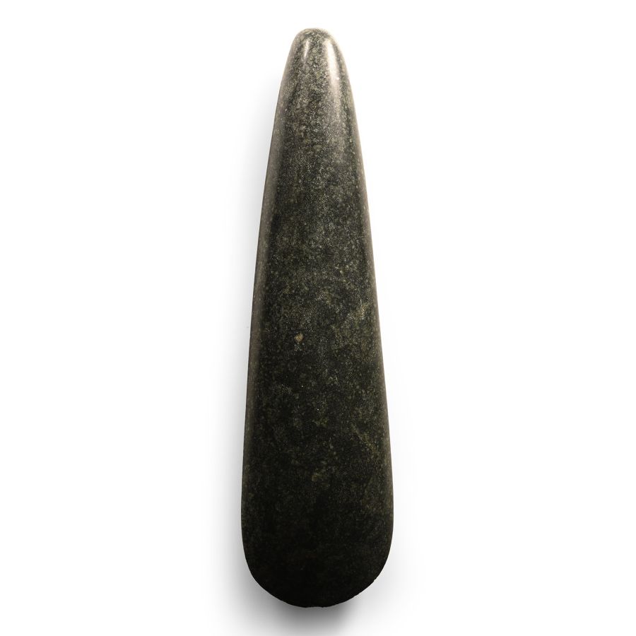 Large Stone Age Papuan Mottled Green Polished Axehead