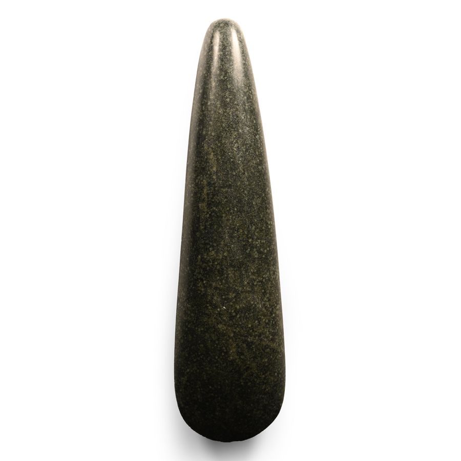 Large Stone Age Papuan Mottled Green Polished Axehead