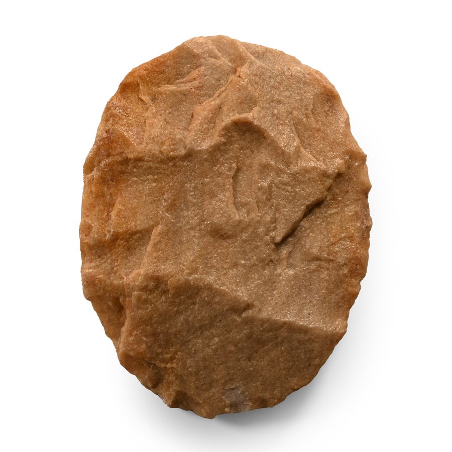 Large Stone Age Knapped Ovate Chert Handaxe