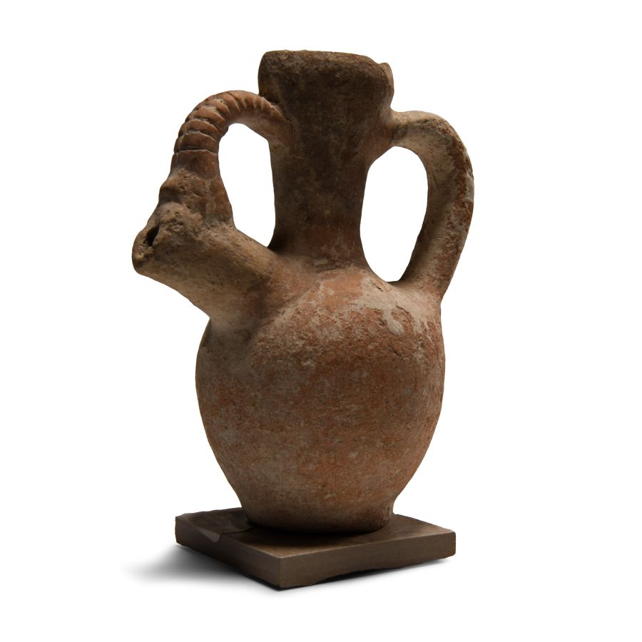 Holy Land Terracotta Vessel with Mouflon Spout
