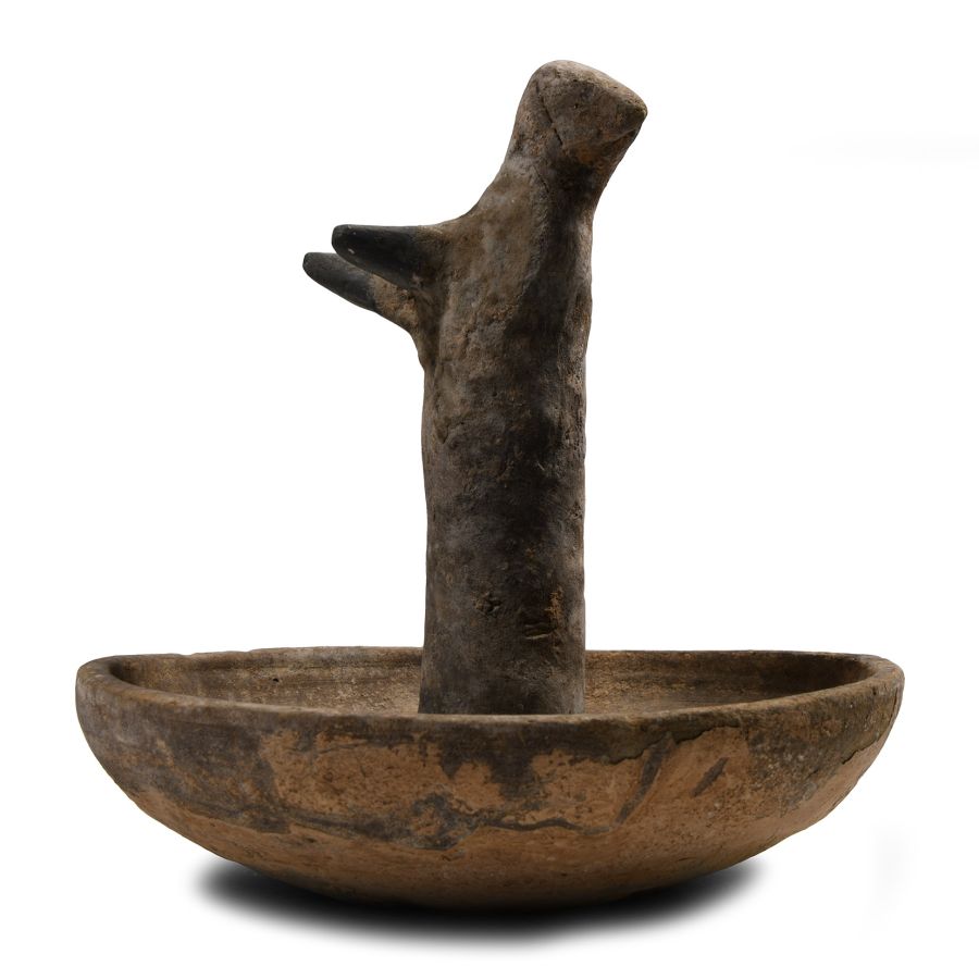 Cypriot Terracotta Bowl with Bird