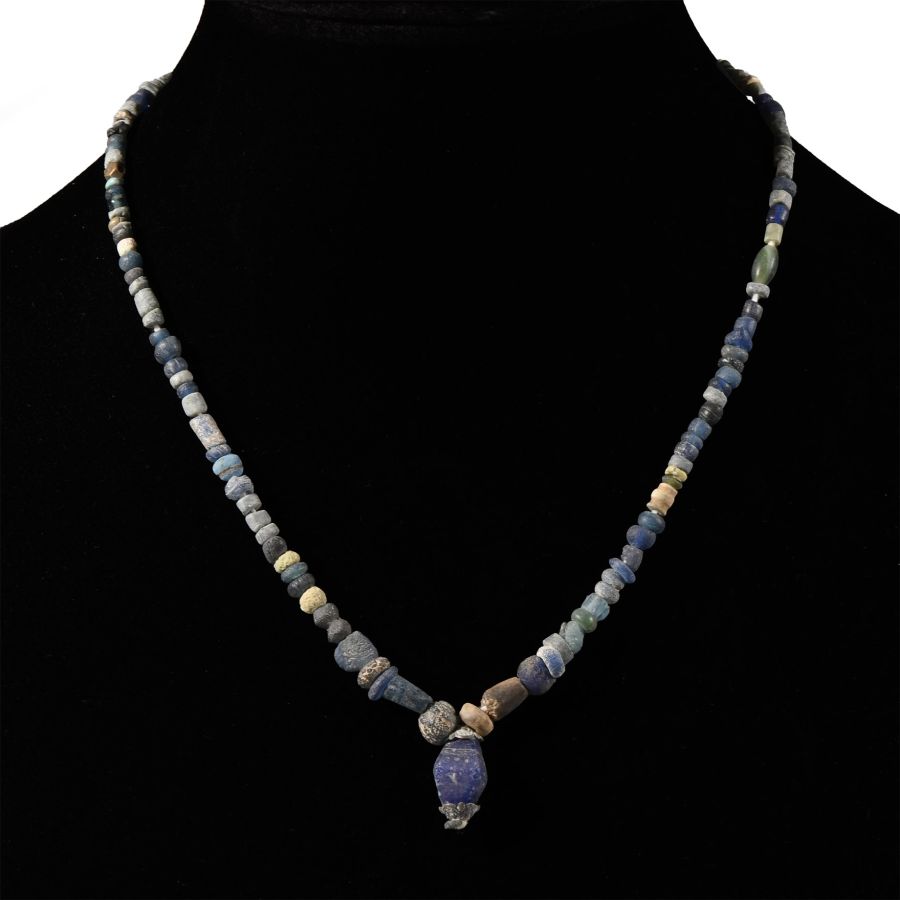 Roman Blue Glass Bead Necklace String