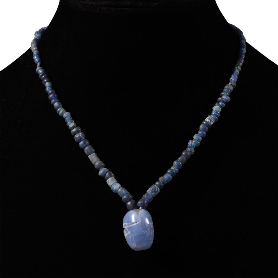 Roman Blue Glass Bead Necklace String