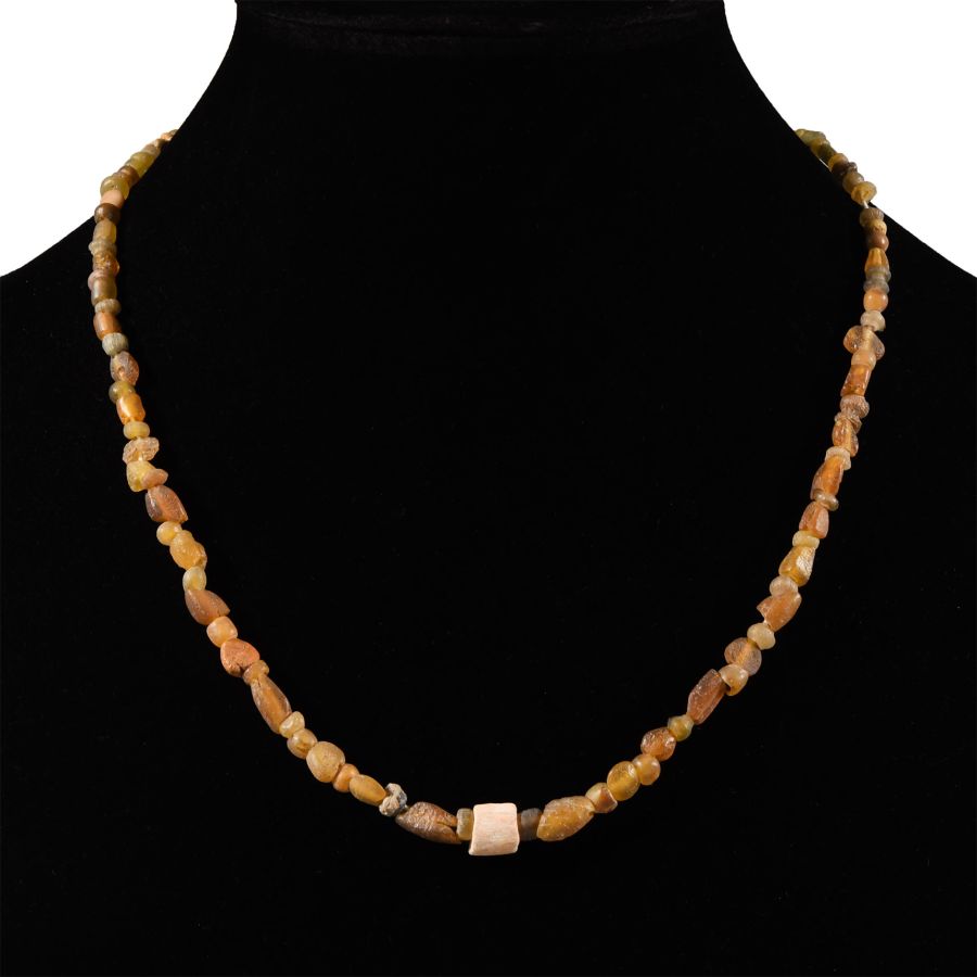 Roman Amber Glass Bead Necklace String