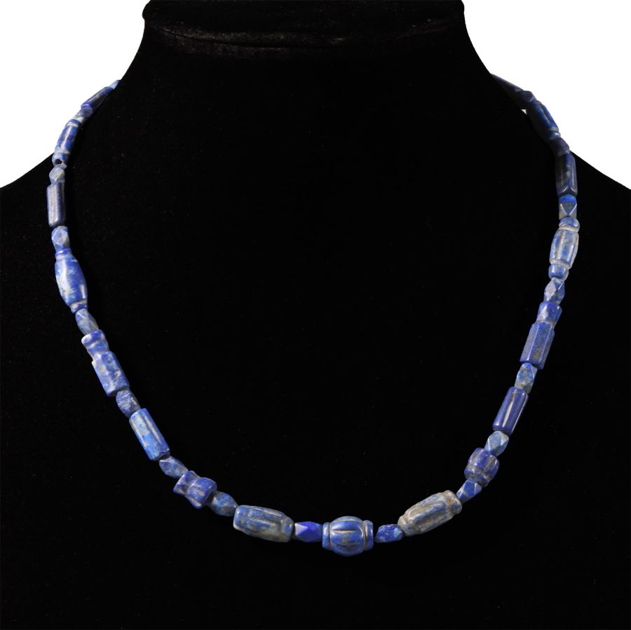 Bactrian Style Lapis Lazuli Bead Necklace String