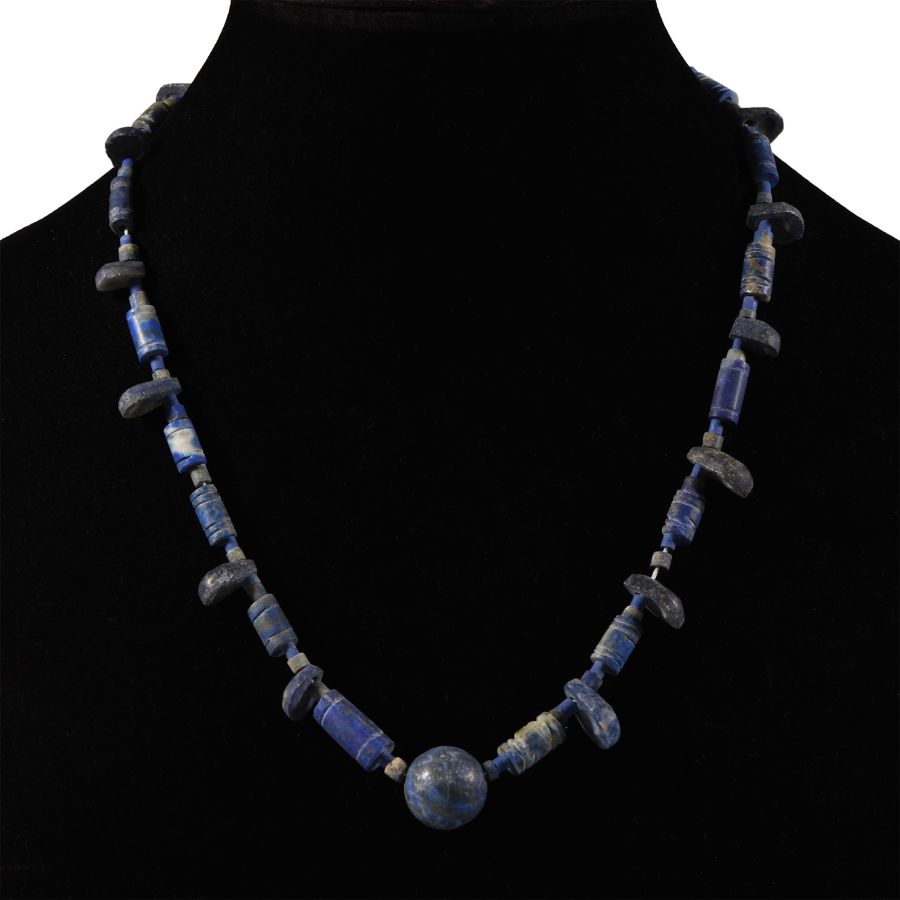 Bactrian Style Lapis Lazuli Bead Necklace String