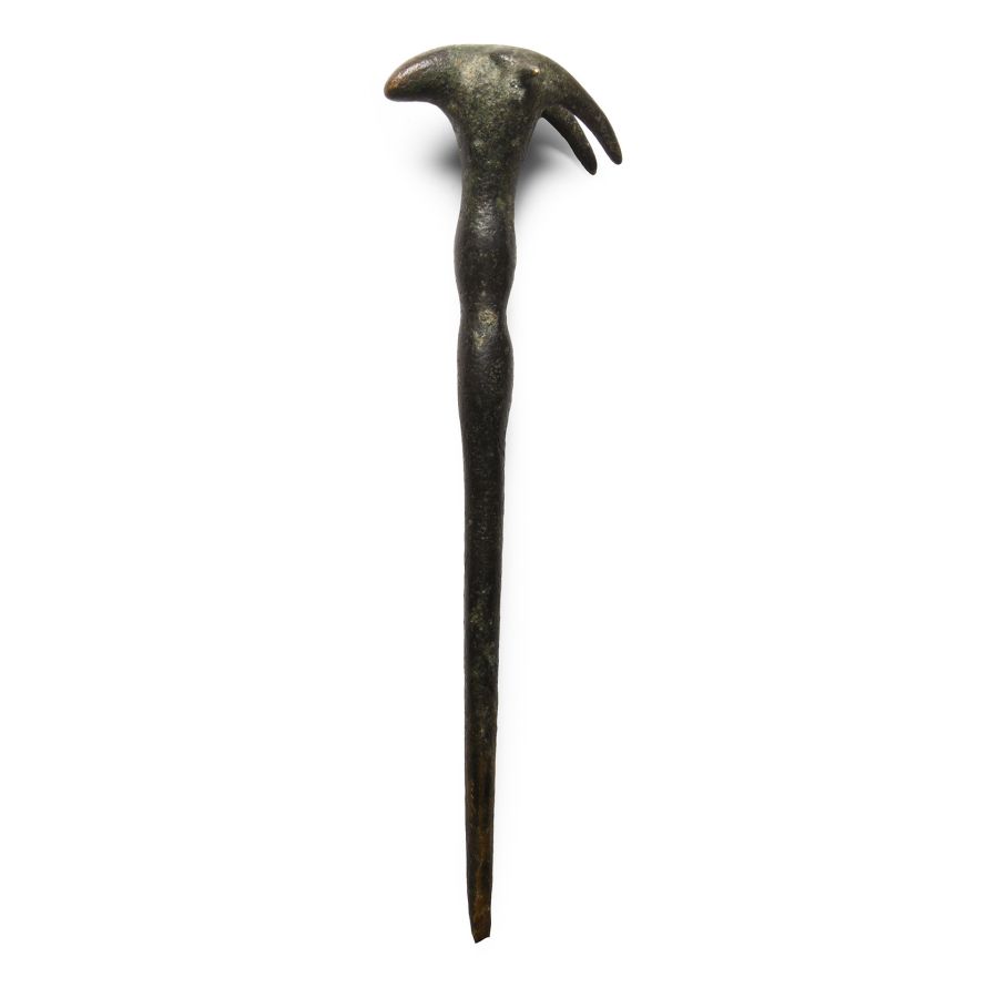 Hasanlu Bronze Pin with Ram's Head Finial