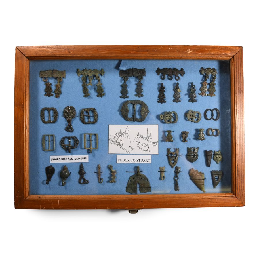 Cased Tudor to Stuart 'Published' Sword Belt Accruement Collection