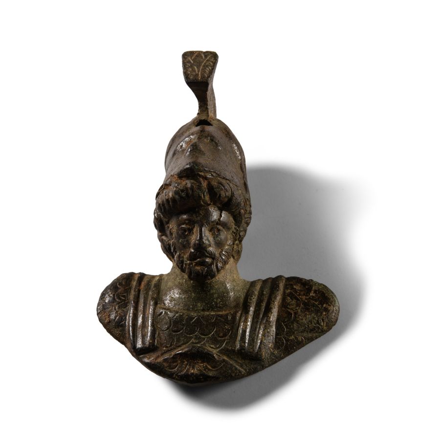 Roman Bronze Bust of Mars