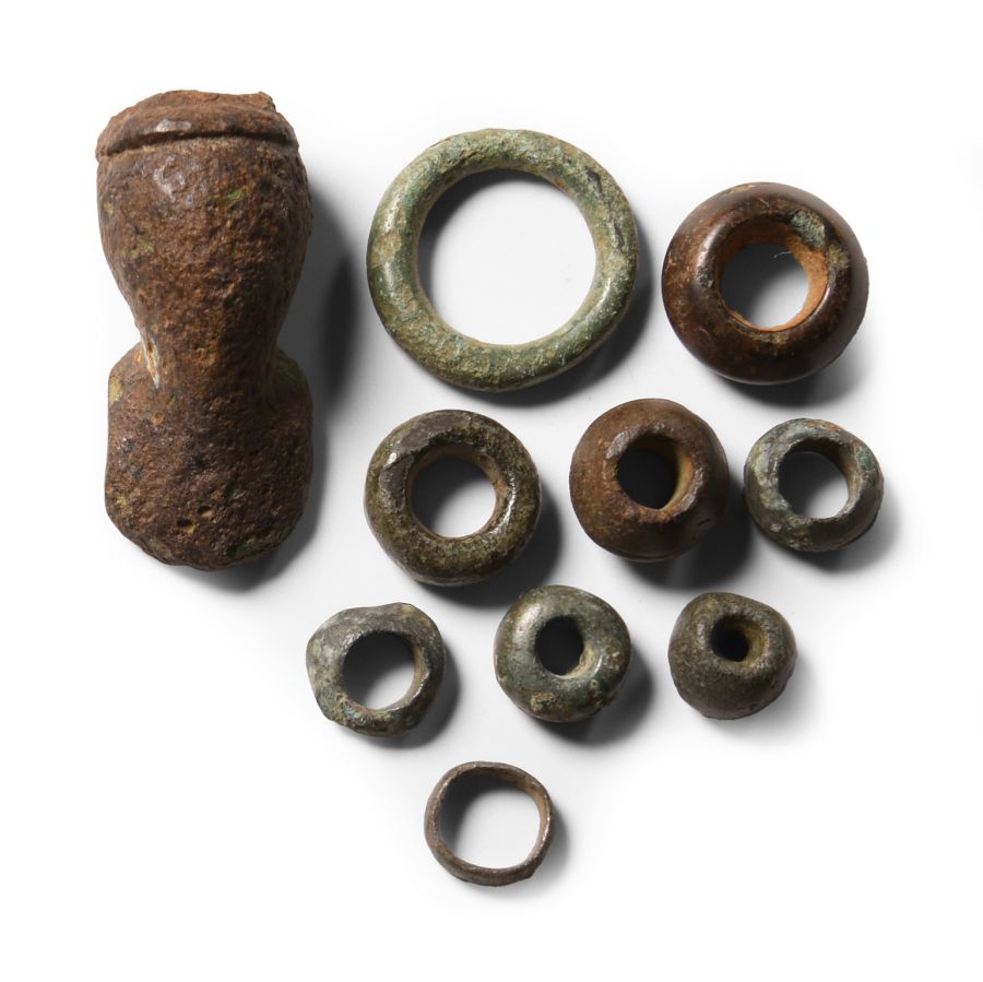 Iron Age Celtic Bronze Terret Terminal and Ring Money Collection
