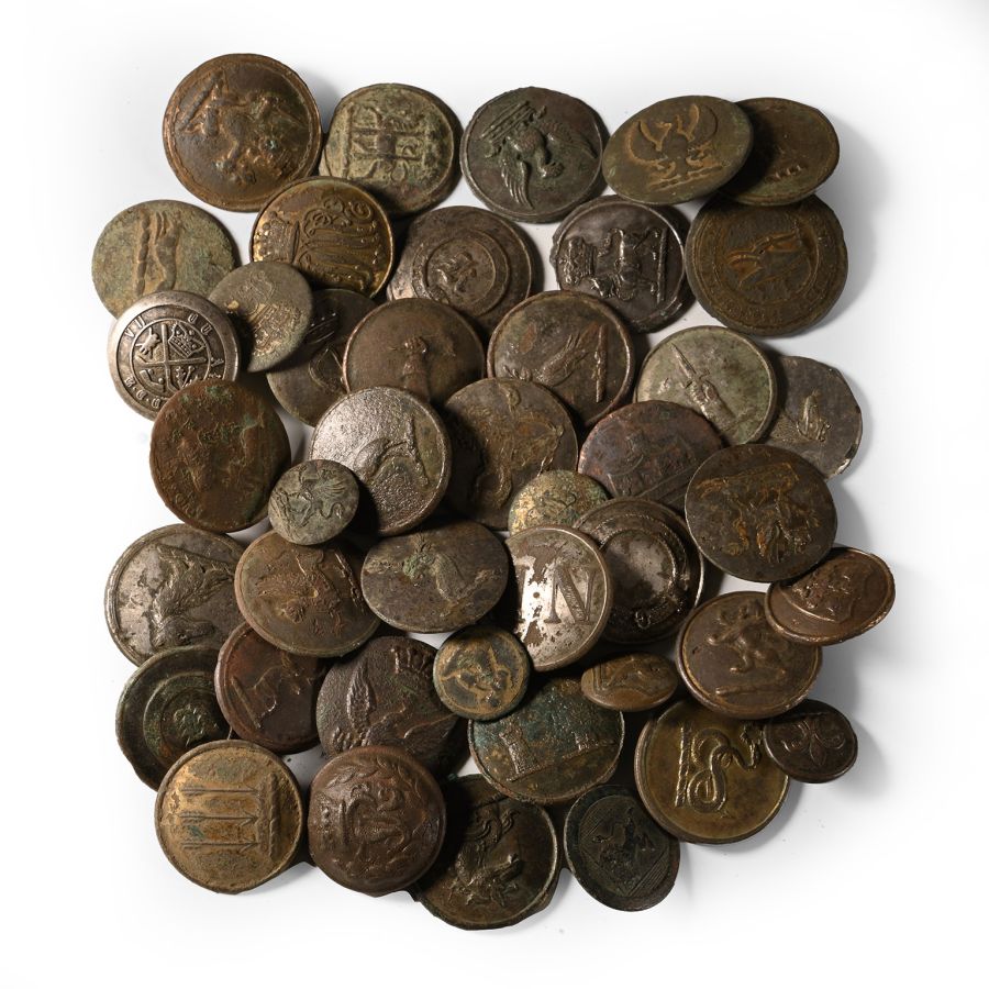 Post Medieval Bronze Military and Other Button Collection