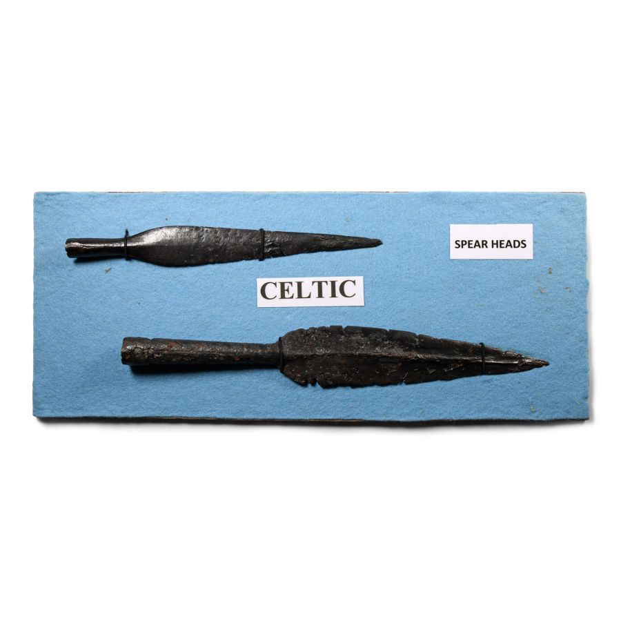 Iron Age Celtic Iron Spearhead Display