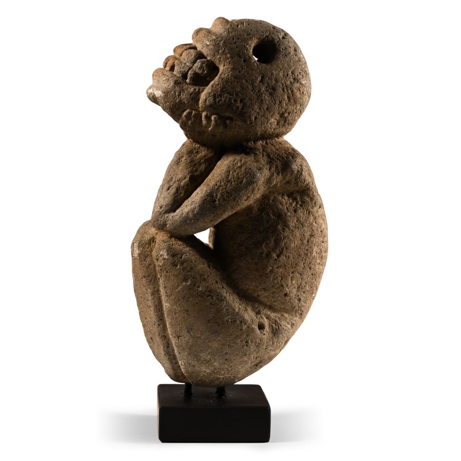 Pre-Columbian Stone Taino Transforming Zemi Figure