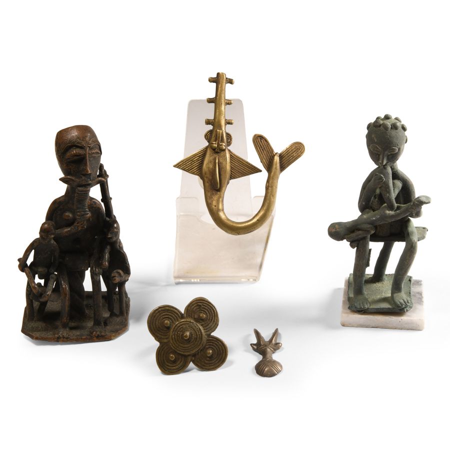 Central African Bronze Figural Group