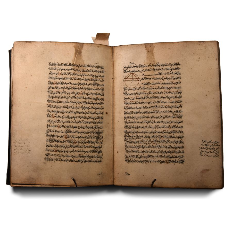 Islamic Leather-Bound Manuscript, A Summary of Astronomy by Musa bin Muhammad Qadhi Zada al-Rumi