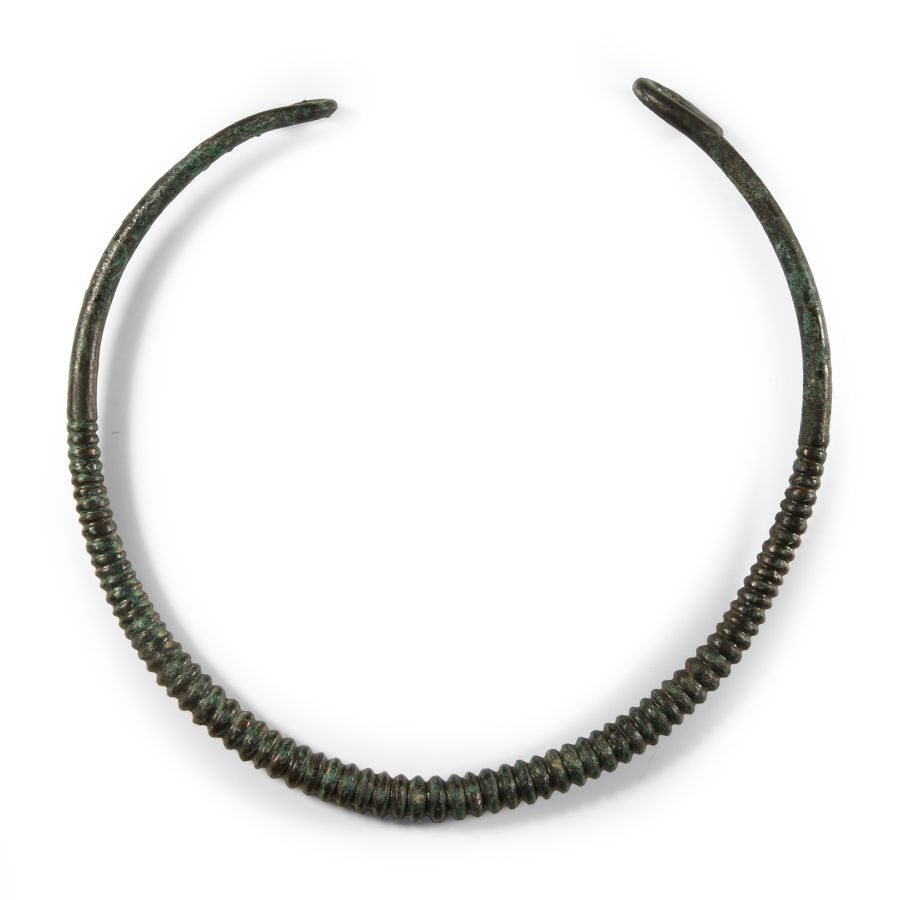 Iron Age Ribbed Bronze Neck Torc