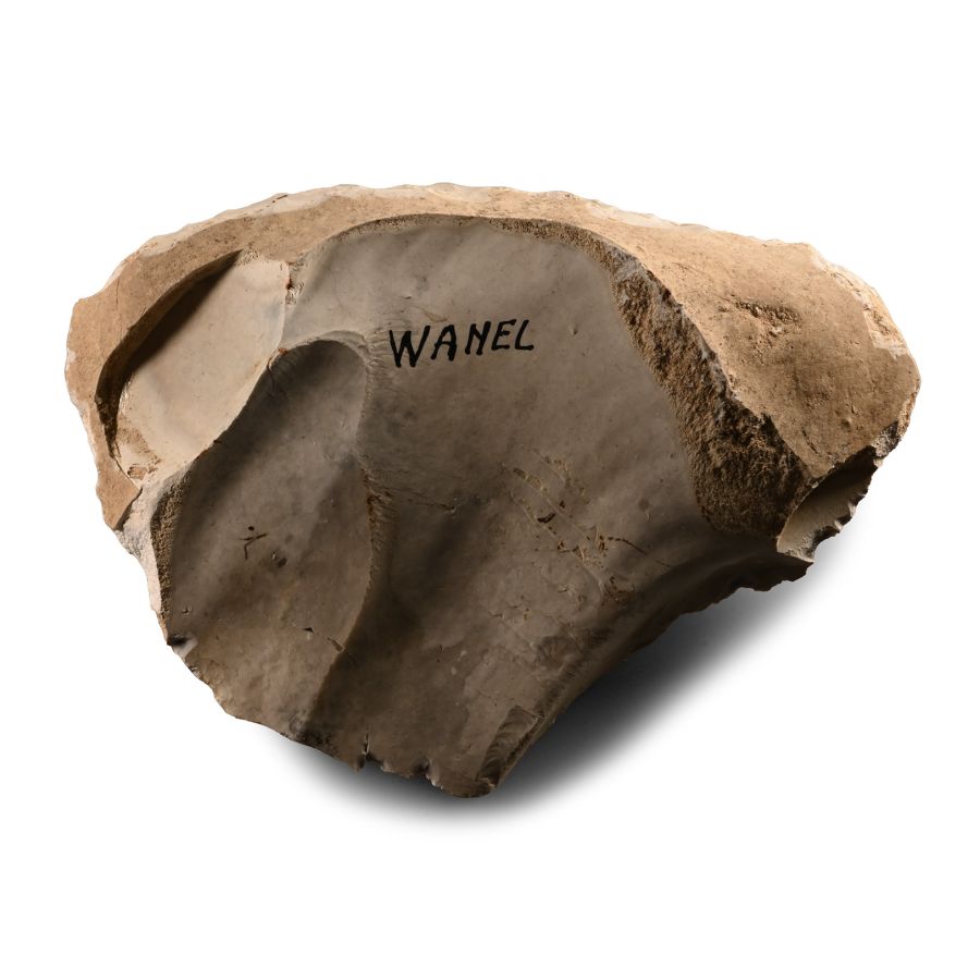 Stone Age 'Wanel' Retouched Flint Scraper-Knife