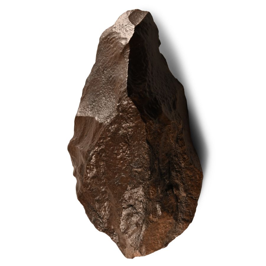 Stone Age Acheulean 'Homo Erectus' Dark Red Quartzite Axehead