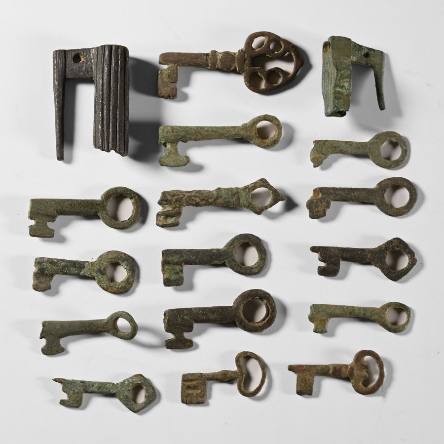 Medieval and Later Bronze Key and Lock Collection