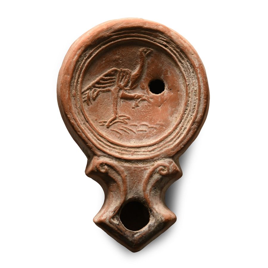 Roman Style Terracotta Oil Lamp