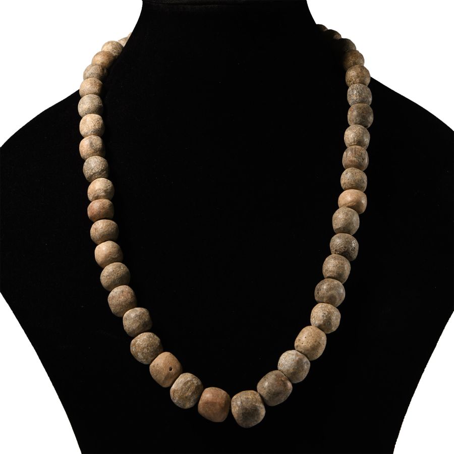 Natural History - Woolly Mammoth Bone Bead Necklace String