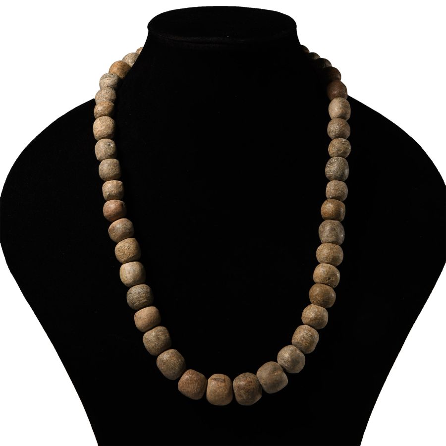 Natural History - Woolly Mammoth Bone Bead Necklace String