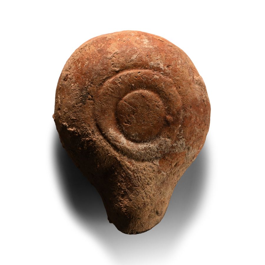 Roman Terracotta Oil Lamp with Erotic Scene