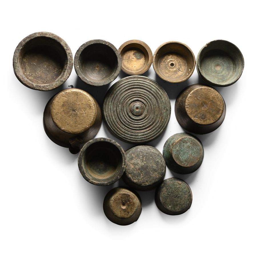 Post Medieval Brass Cup Weight Collection