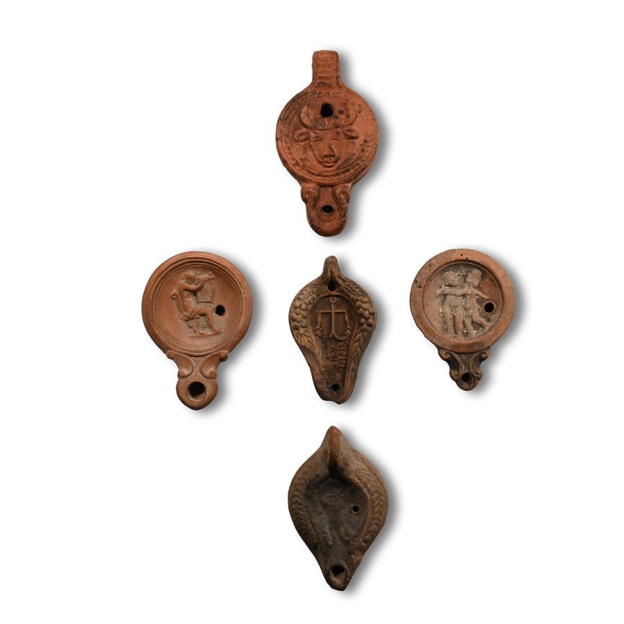 Roman Style Terracotta Oil Lamp Collection