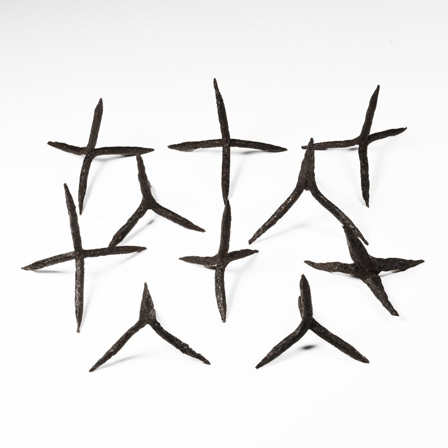 Medieval Iron Caltrop Anti-Cavalry Group