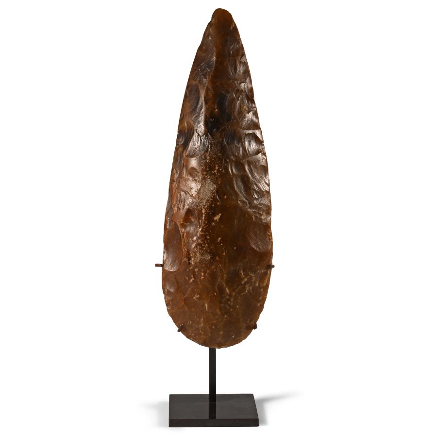 Large Stone Age Classic Knapped Flint Handaxe