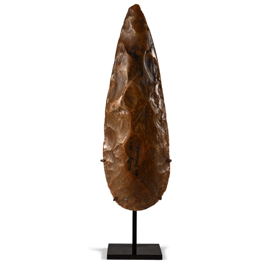 Large Stone Age Classic Knapped Flint Handaxe