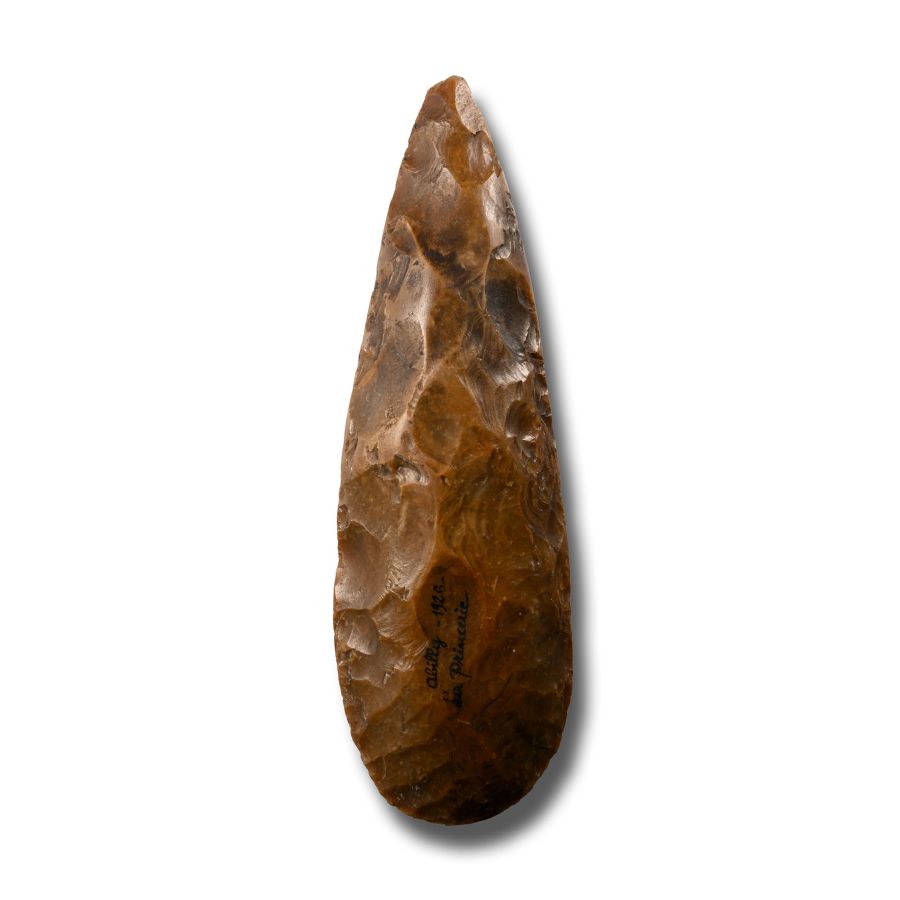 Large Stone Age Classic Knapped Flint Handaxe