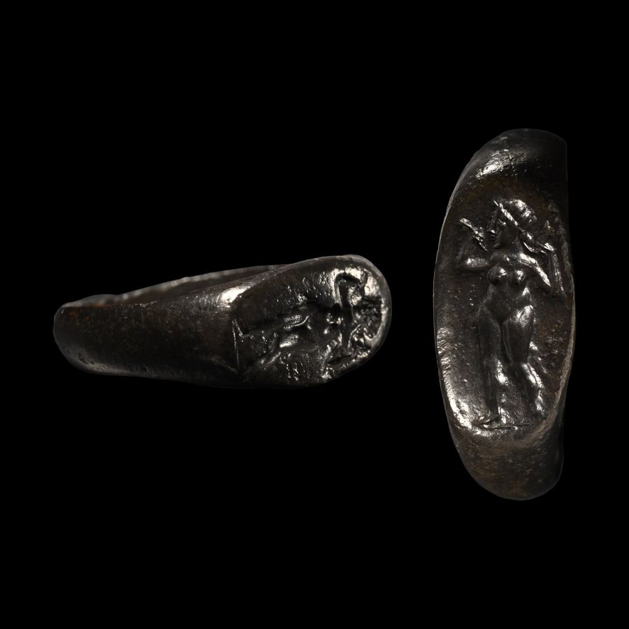 Roman Bronze Ring with Venus