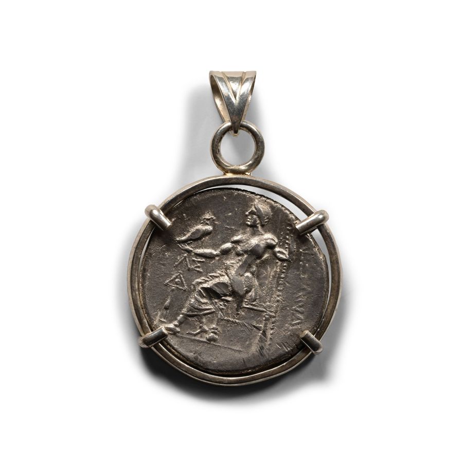 Silver Alexander the Great Tetradrachm Coin Pendant