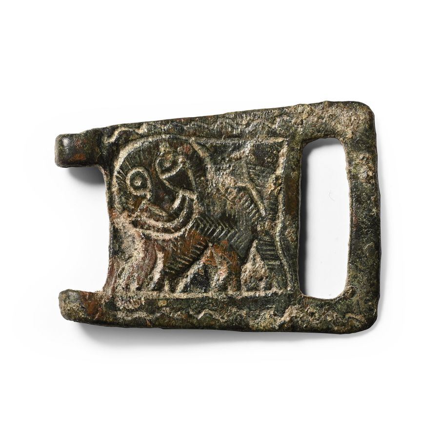 Bronze Plaque with Lion